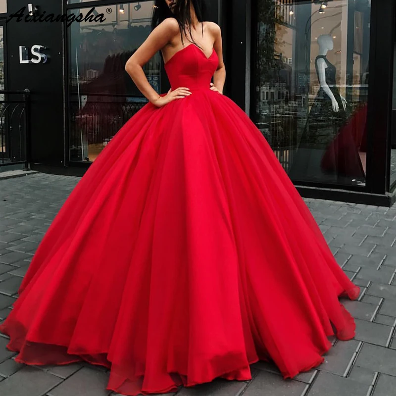 

Simple Sweetheart vestidos de graduacion Tull vestido formatura Ball Gown Long Evening Prom Dresses 2019