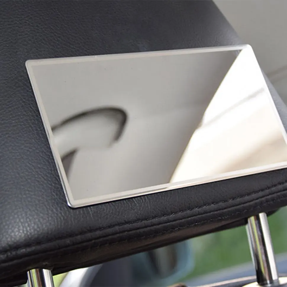 

10pcs 15*8CM Practical Car Makeup Mirror Sun-Shading Stainless Steel Cosmetic Mirror