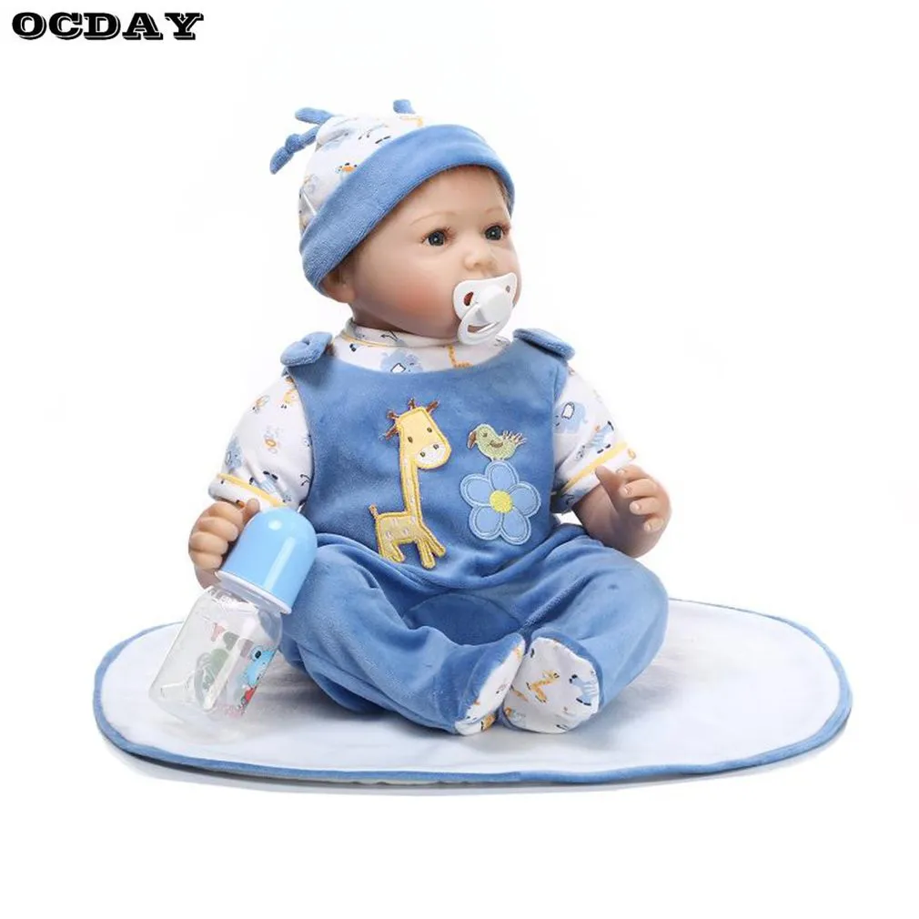 

50/55/56cm Bebe Dolls Handmade Toddler Full Body Soft Silicone Vinyl Reborn Baby Doll Toys Girl Kids Playmate Best Gift Hot Sale