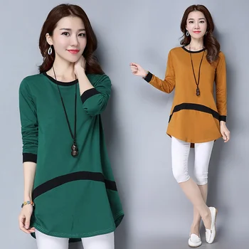 

3xl plus big size blusas feminina spring autumn winter 2017 korean women top new fashion thin loose cotton T-shirts female A4480