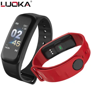 

LUOKA Fitness Tracker C1Plus Color Screen Smart Bracelet Blood Pressure Heart Rate Monitor Smart Band New for Sport Climbing