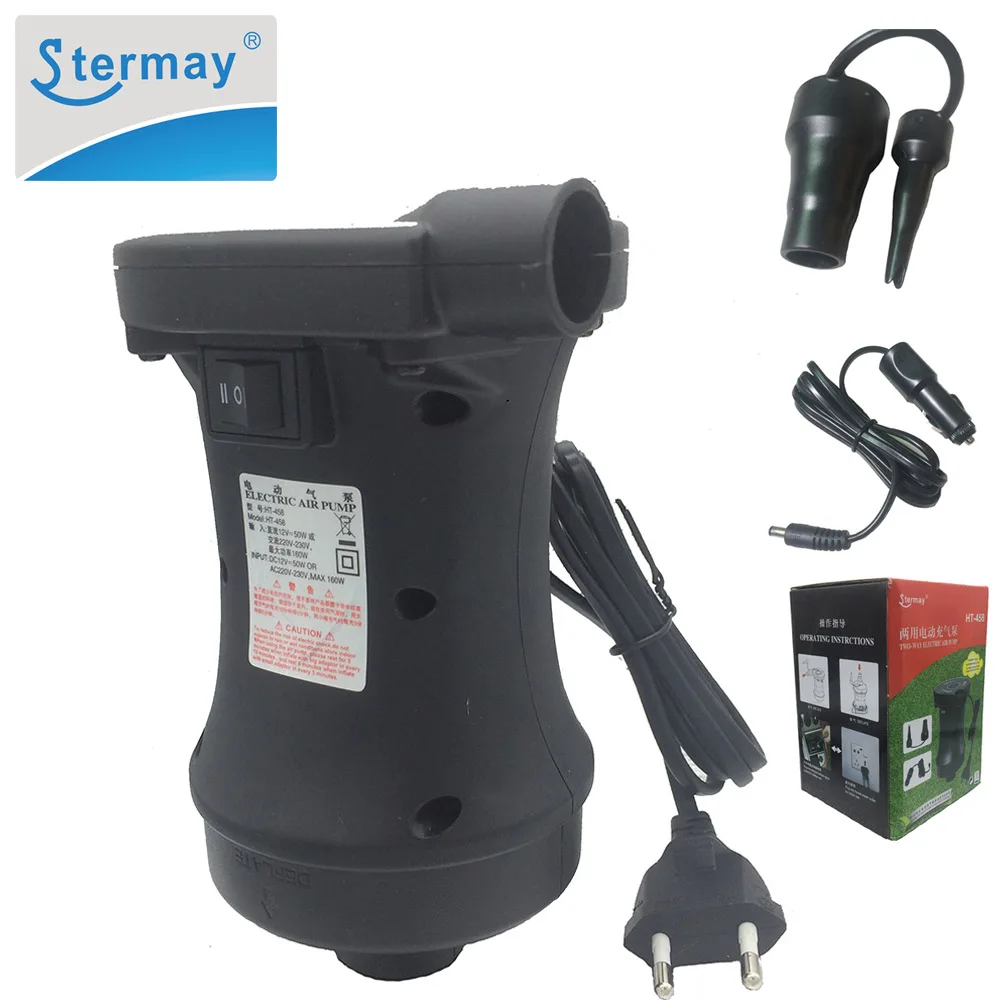 Stermay HT 458 2 Электрический надувной воздушный насос AC 220V DC 12V для автомобильного