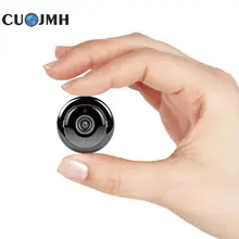 Mini Wireless Wifi Camera Home Security Protection 180 Degree Smart Mini Surveillance Camera Black Night Vision Camera
