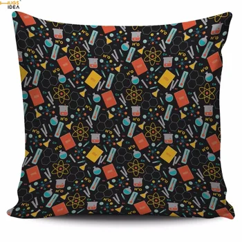 

HUGSIDEA Fashion Living Room Sofa/Chair Seat Cushion Cover Scientist Linen/Equipment Pattern Throw Pillowcase 45*45 Pillow Case