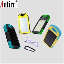 Универсальный 8000 mah солнечный банк энергии на открытом воздухе солнечный банк силы Внешний аккумулятор портативное зарядное устройство для всех сотовых телефонов с светодиодный свет