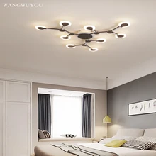 Потолочный светильник светодиодный светильник для гостиной спальни lustre de plafond современный алюминиевый волновой блеск светодиодный потолочный светильник для дома
