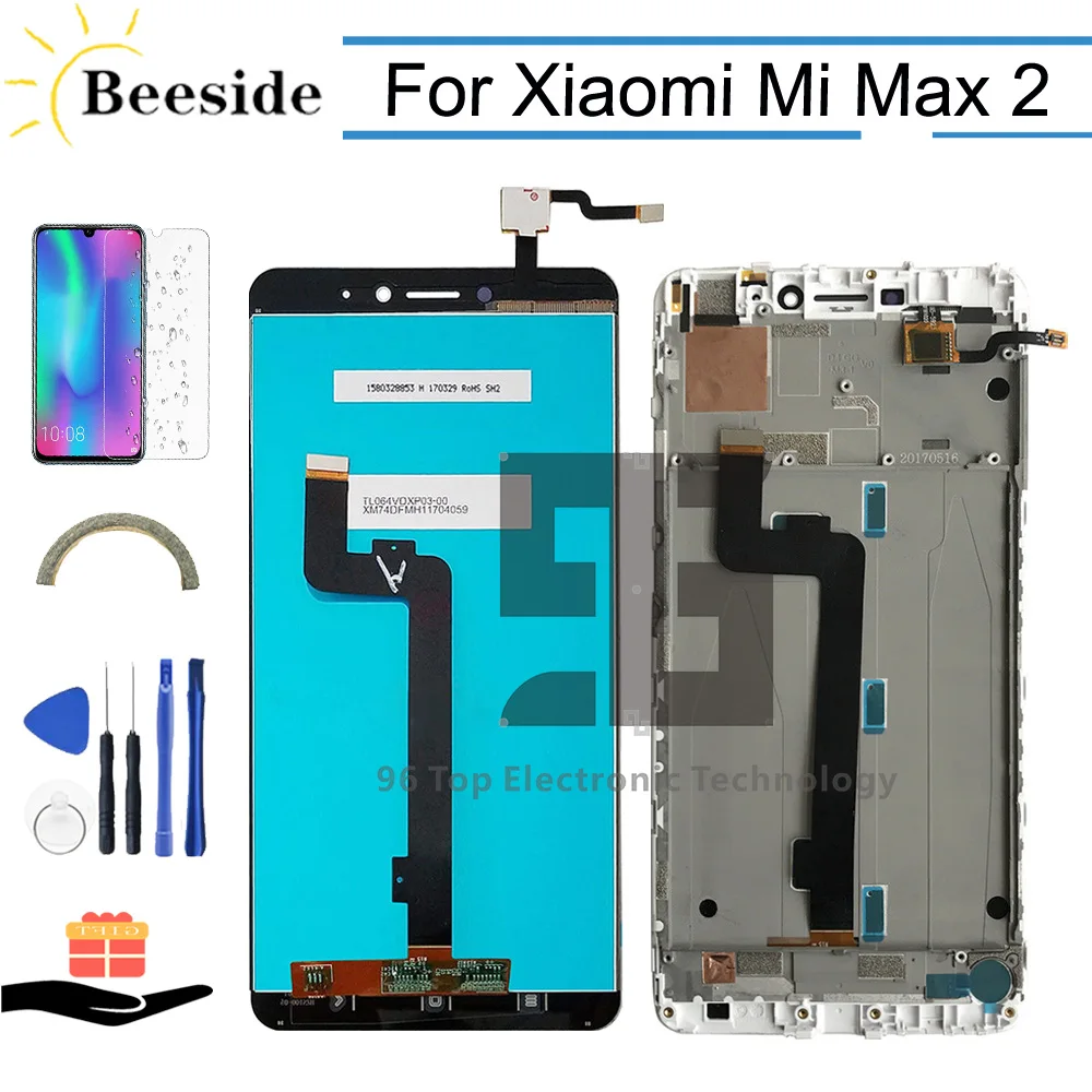 

AA+ Quality LCD with Frame 6.44'' For Xiaomi Mi Max 2 MDE40 MDT4 LCD Display Touch Screen Digitizer Assembly Replace