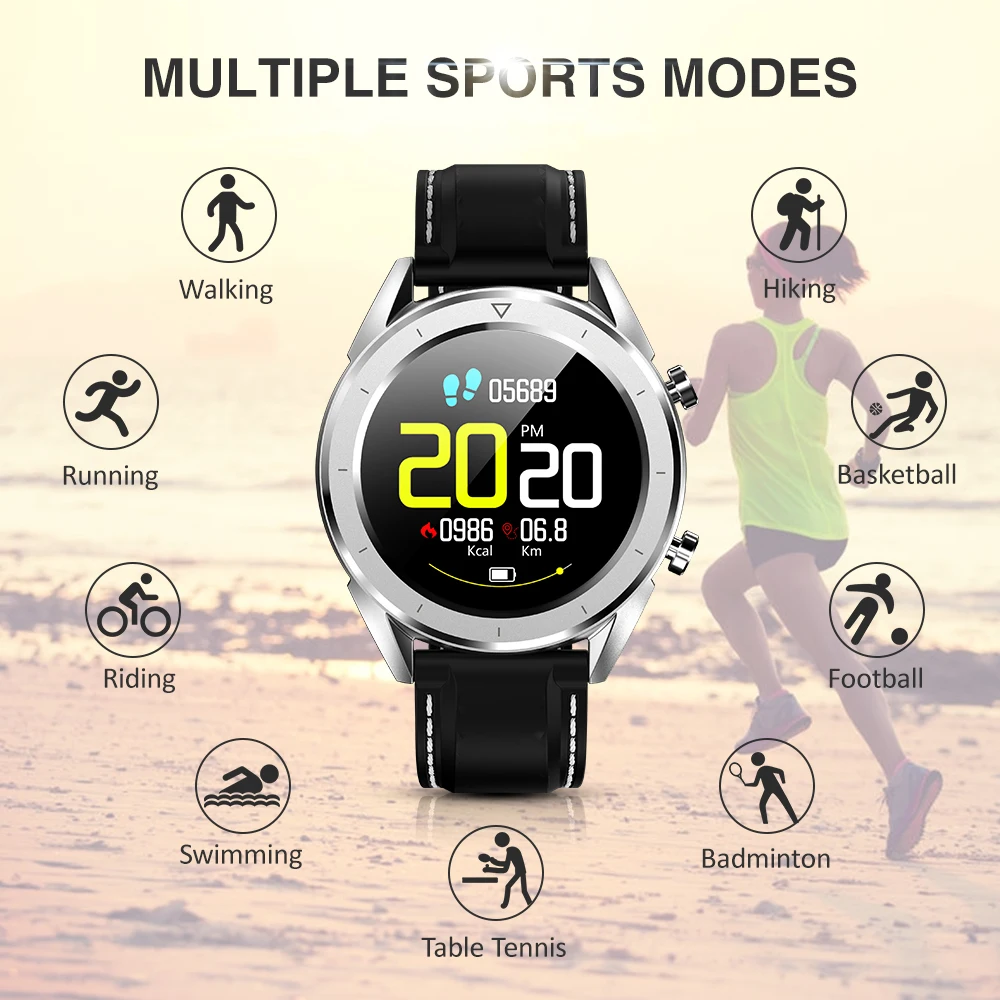 

Smart Watch 1.54In Full Screen Touch Fitness Tracker Watch IP68 Business Smart Bracelet Heart Rate Activity Tracking Step