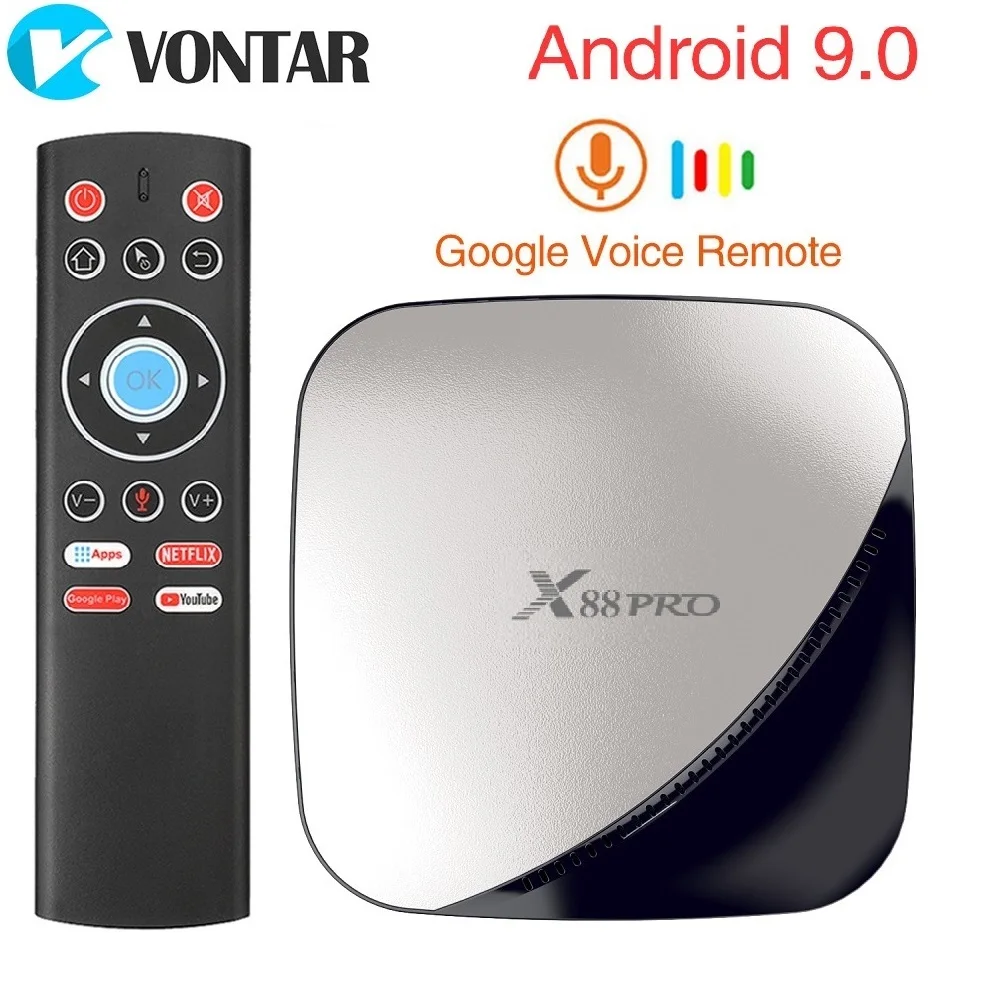  X88 PRO TV Box Android 9.0 4GB RAM 128GB 64GB 32GB Google Voice Assistant RK3318 Quad core Wifi 4K 