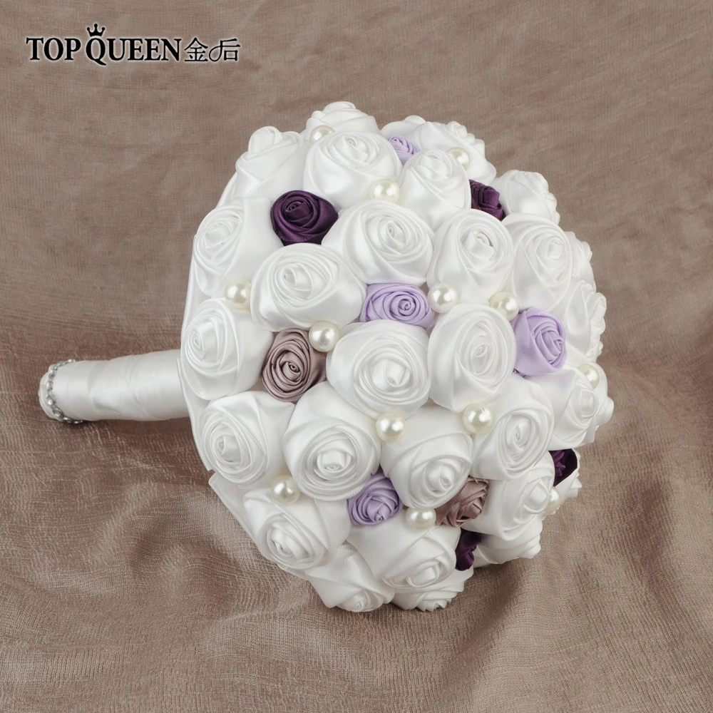 TOPQUEEN F5 букет Искусственные Свадебные цветы фиолетовый букет Бордовые цветы белый букет свадебная брошь букет