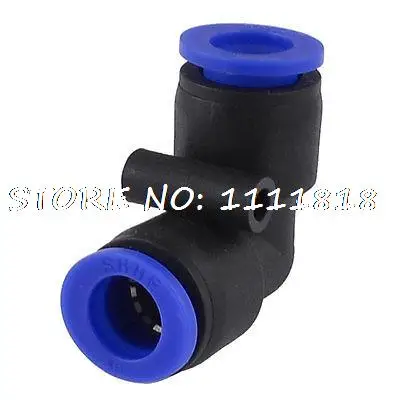 

Black Blue Pneumatic 6mm Diameter Right Angle Air Quick Fittings