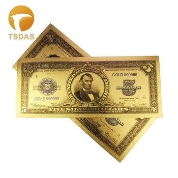 

Color USA Banknotes Colored 1923 years 5 Dollars Gold Banknote for Collection Bills