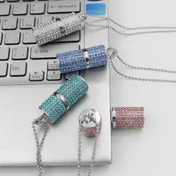 Ювелирные изделия Mini USB Stick 2.0 Pendrive 512 ГБ USB Flash Drive 1 ТБ 2 ТБ Реальная Емкость Кристалл Флешки 64 ГБ/8 ГБ/16 ГБ/32 ГБ Девушке Подарок