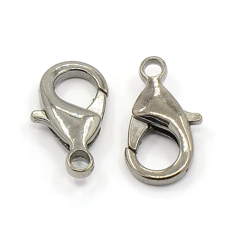 200 Pcs Nickel Free Red Copper Brass Lobster Claw Clasps Craft 10x5x3mm hole 1mm