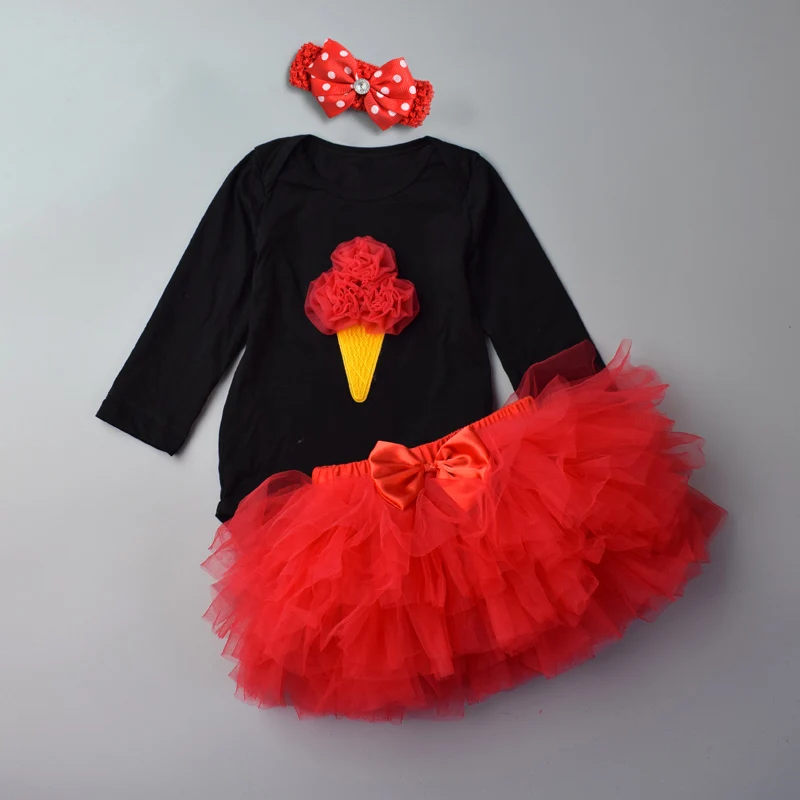 Комплект одежды из 3 предметов для маленьких девочек; модная юбка-пачка для новорожденных; боди из органического хлопка с мультипликационным принтом и повязка на голову; Нижняя юбка; одежда