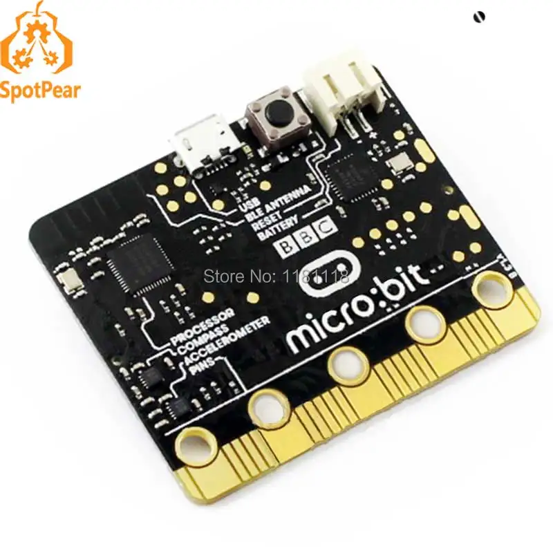 

BBC micro:bit nRF51822 KL26Z Bluetooth 16kB RAM 256kB Flash Cortex-M0 Pocket-sized Computer for kids beginners learn programming