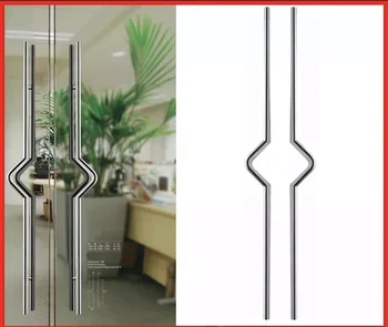 

Stainless Steel Glass Door Gold Color door pull and push handle 1 meter long