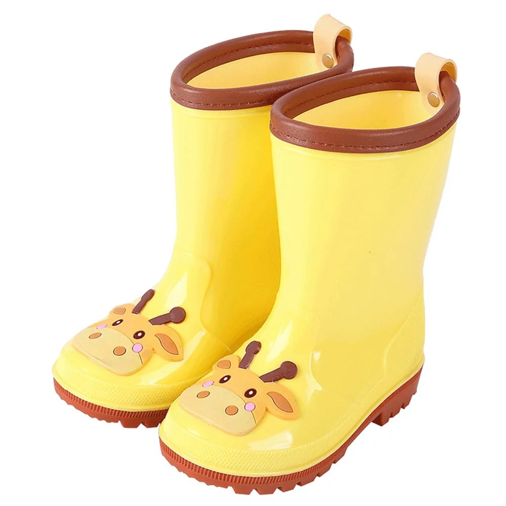 

New 2019 Children's Rain Boots Cartoon PVC Rain Boots Waterproof PVC Non-slip Shoes Blueand Yellow Cartoon Shoes