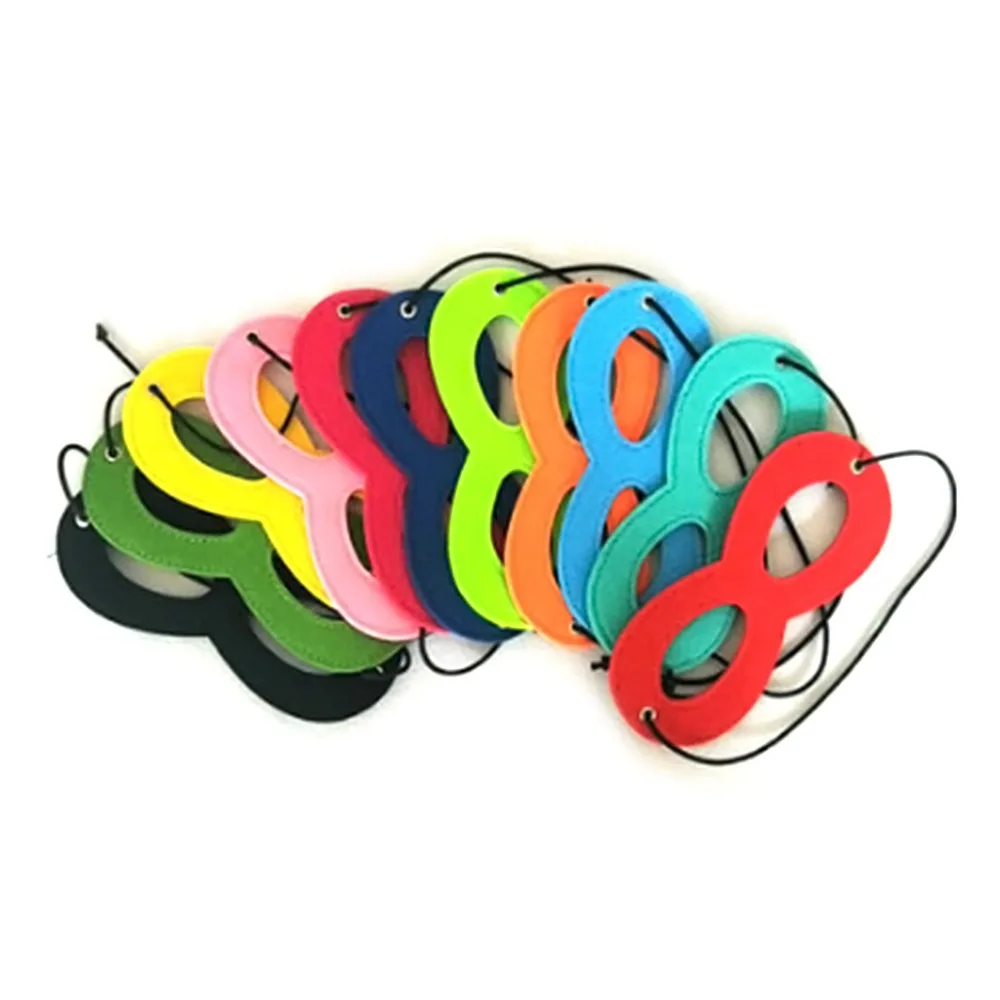 

ZLROWR Super Hero Masks Cosplay Party Felt Eye Mask with Elastic Rope for Kids Children