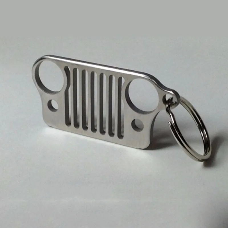Нержавеющая сталь 304 автомобильные ключи кольца для Bmw брелок гриль для решетка джипа CJ JK TJ YJ XJ металлические авто аксессуары для интерьера