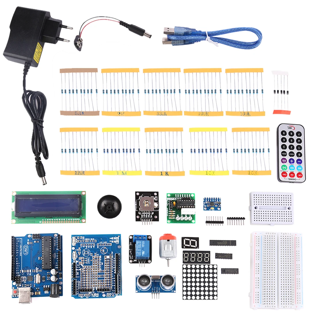 MODKIER Новый DIY Набор для UNO R3 стартовый Обучающий набор для Arduino высокотехнологичные программируемые игрушки/-США/ЕС штекер