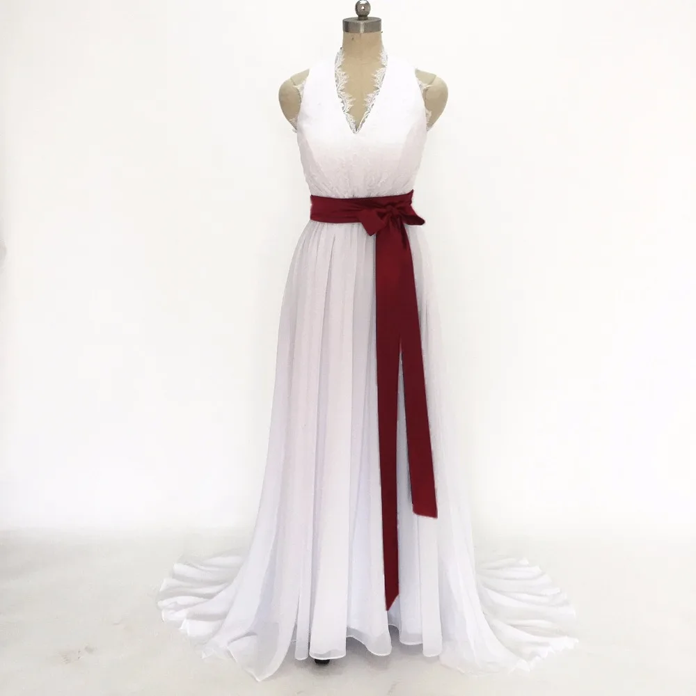 Вечерние платья дизайн Sash белый шифон Длинные Выпускные платья с кружевом Robe De Soiree Vestidos De Festa Африканский