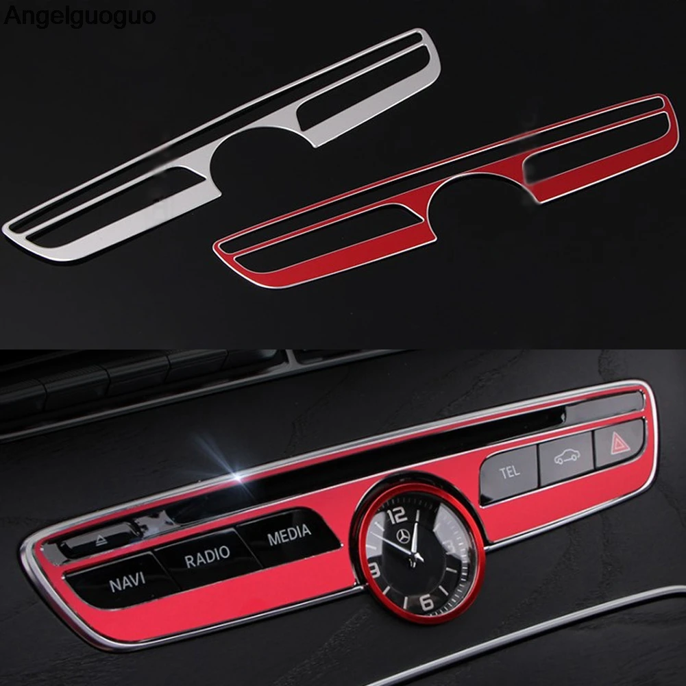 

Angelguoguo Center Control Function Button Frame Trim Sequins For Mercedes Benz C W205 GLC X253 Class