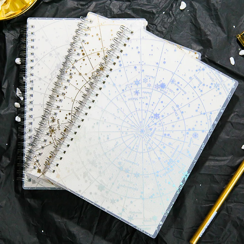 

Creative Starry Edge Bronzing Series A5,B5 Notebook Laser Coil Notepad Diary Book Gift Stationery