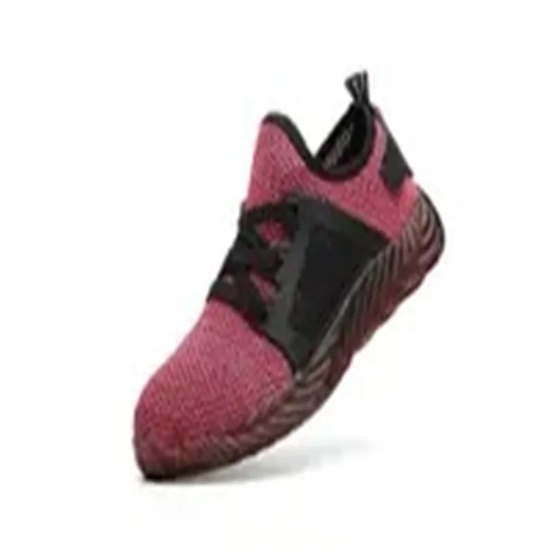 Dewbest/неубиваемая обувь Райдера для мужчин и женщин со стальным носком; дышащие защитные ботинки; прокалывающиеся рабочие кроссовки; дышащая обувь - Цвет: Pink