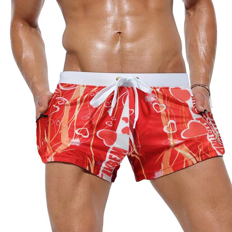 

2019 Hot Brand Swimwear Men Swimsuits Sexy Swimming Bikini Briefs Low Rise Surfing Board Shorts Trunks Beach Swim Briefs Gay