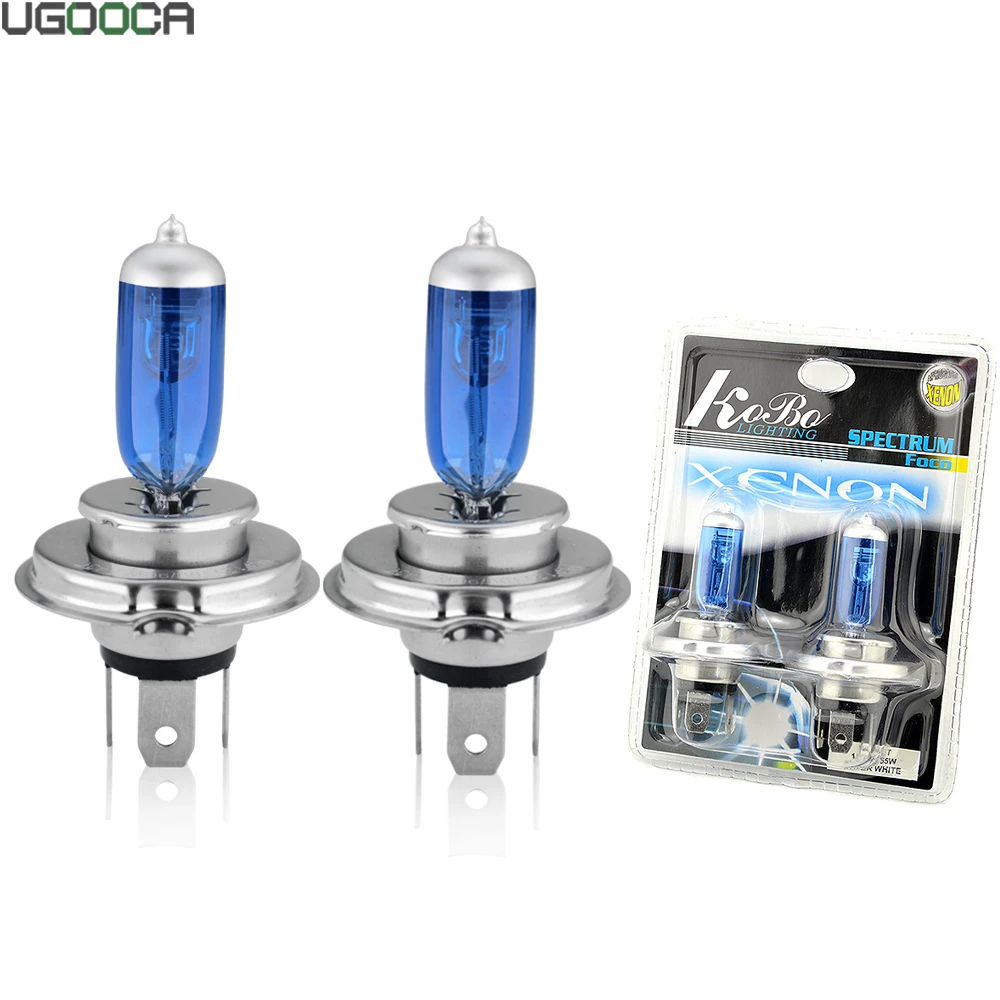 5sets/lot, 2 x H4 Xenon Halogen Lamp Auto HeadLight Bulb Kit 5000K 12V