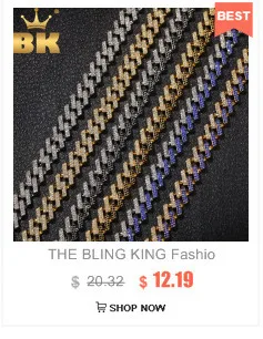 THE BLING KING 20mm Miami Prong Cuban Link Bracelet 3 Row Full Iced Out Rhinestones 7inch 8inch Bracelet Mens Hiphop Jewelry