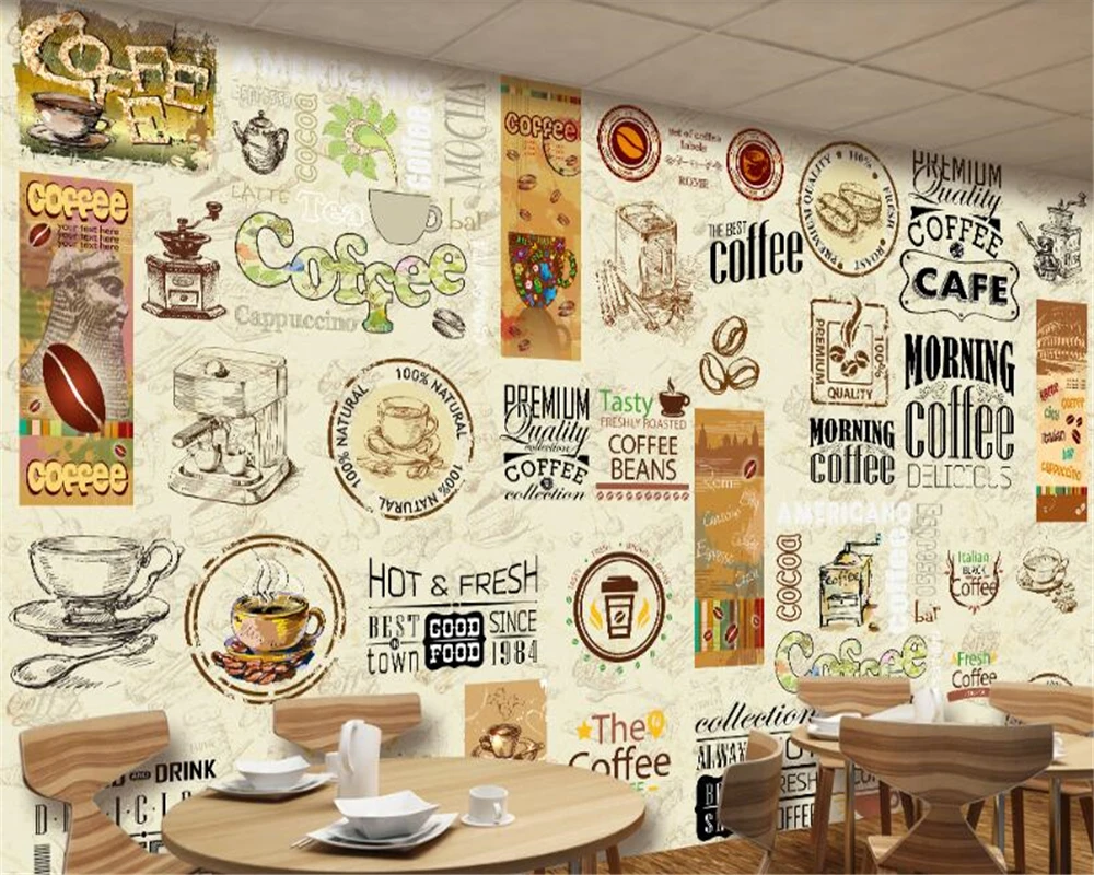Beibehang Papel De Parede Hudas Bellezza Retro Cafe Ristorante Tooling Sfondo Carta Da Parati Murale Carta Da Parati Papier Peint