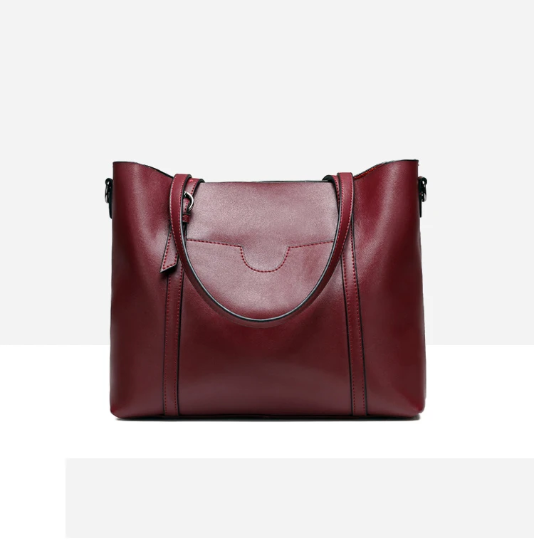 Women Handbag Genuine Leather Shoulder Bag Female Bags Cowhide portable shopping bag Vintage Large Capacity Tote Bolsos (11)