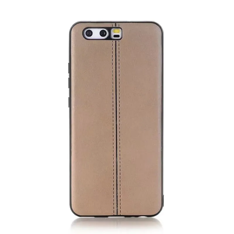 5 warna bisnis PU handphone kasus Untuk huawei P10 plus kasus Untuk huawei P10plus P10 P10 penuh fit polos garis tengah penutup