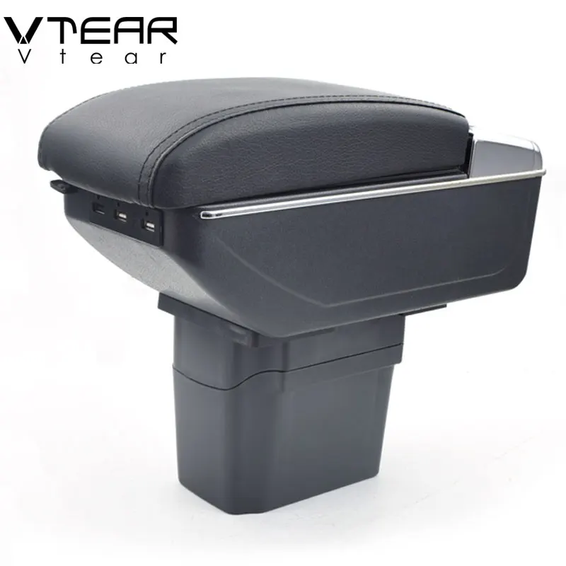 

Vtear For Chevrolet Cruze armrest box USB Charging interface heighten central Store content box cup holder ashtray accessories