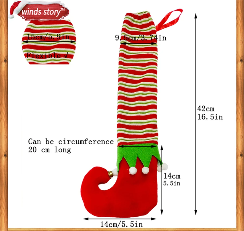 2 шт Рождественский Санта/эльфы обувь стол стул ноги носок рукав покрытие пола протектор ножка стола Чехлы рождественские украшения для дома