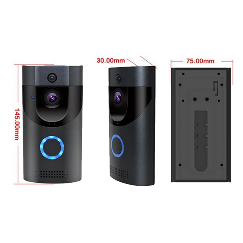 

Video Intercom Waterproof 720P Hd Wireless Wifi Video Doorbell Ir Camera Two-Way Audio Battery Doorbell(Us Plug)