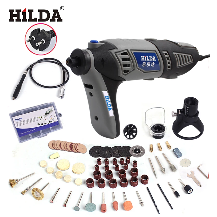 

HILDA 220V 180W US Plug Grinder Dremel Style Rotary Tool For Dremel Accessories Electric Mini Drill Power Tools Accessories