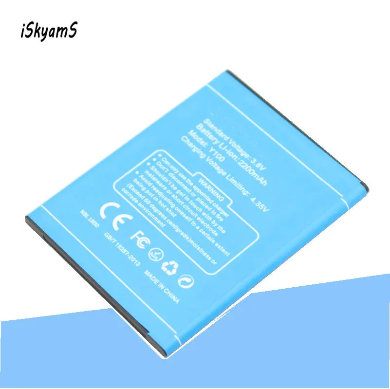 Высококачественный сменный аккумулятор iSkyamS 1x2200 мА · ч Для Doogee Y-100 Y 100 DOOGEE Valencia 2 Y100