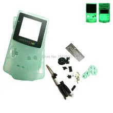 Новое поступление для GBCLuminous зеленый цвет оболочки флуоресцентный чехол для Nintendo dogameboy цветной блестящий чехол с линзами резиновые прокладки