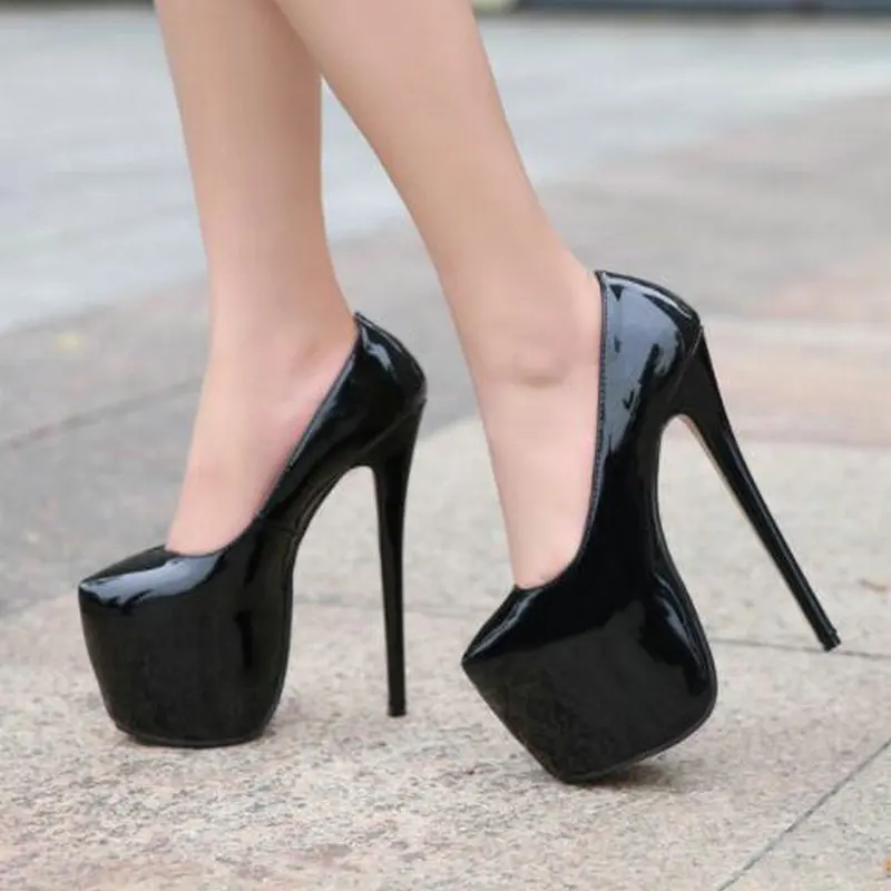 35 44 Size women Super High Heels 18cm shoes Concise 8CM platforms ...