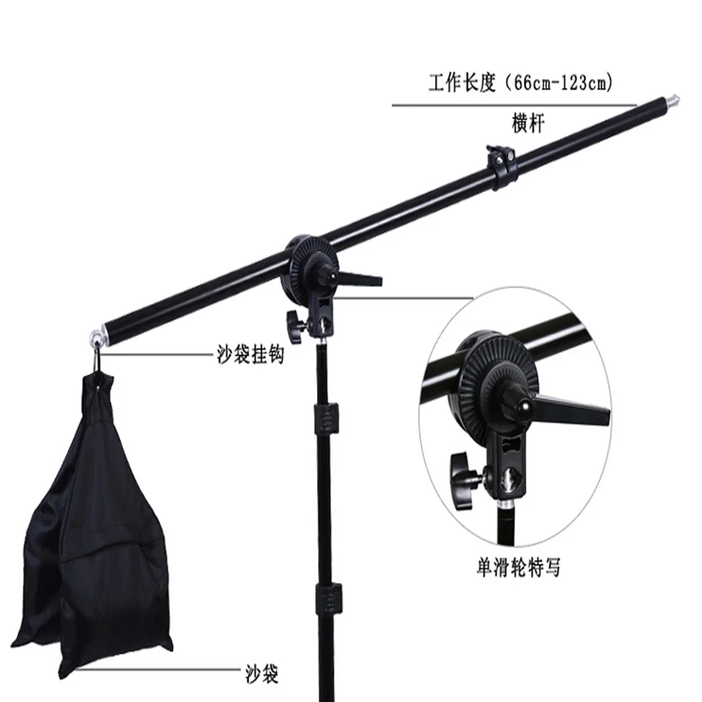 ASHANKS Boom Arm Top Lampe Halterung Halter Licht Stehen 55 zoll gewicht Tasche Kit Für Fotostudio Zubehör Handgriff Stativ DSLR