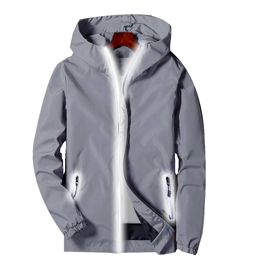 Buy Zipper Reflective Jacket Men Autumn Waterproof Windbreaker Men's Jacket Bomber Hooded Varsity College Male Coats Hooded Casual for only 26.14 USD Buy Zipper Reflective Jacket Men Autumn Waterproof Windbreaker Men's Jacket Bomber Hooded Varsity College Male Coats Hooded Casual for only 26.14 USD