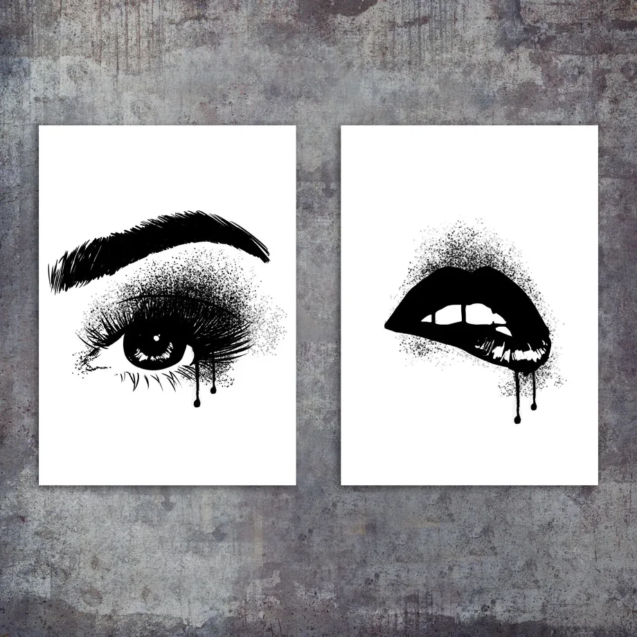 

Eye Lips Sexy Girl Wall Art Canvas Painting Nordic Posters And Prints Pop Art Decoration Wall Pictures For Living Room Decor