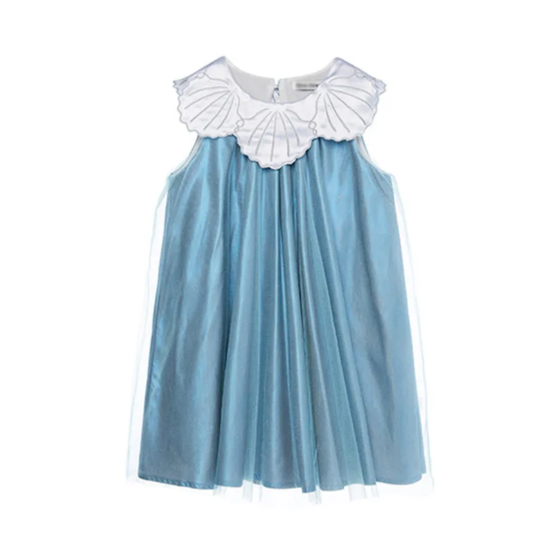 

2019 Princess Girls Dress Birthday Wedding Party Baby Dresses Fancy Handmade Flower Children Frocks for 2-10 Years D1254