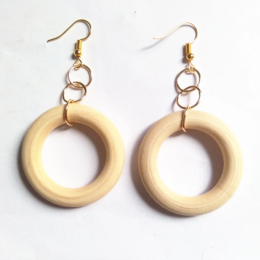 

New Style 3D wooden Drop Earrings Handmade Drop Earrings Friendly Wooden Jewelry Cute Craft Gift