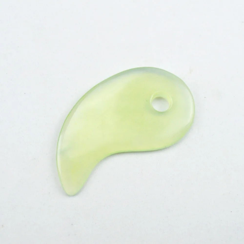 100% natural light green jade guasha massage tool facial treatment scraping health care 100% natural light green jade guasha massage tool facial treatment scraping health care