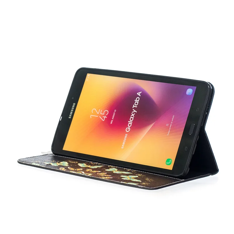 Модный кожаный чехол с 3D рисунком для samsung Galaxy Tab A 8,0 T380 T385, умный чехол для Tab A 8,0 дюймов, чехол для планшета+ пленка+ ручка