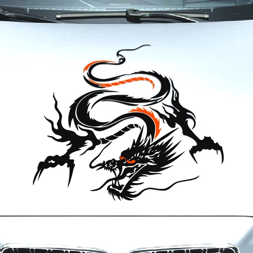 Dragon Totem Car Head Cover Sticker Personality Domineer Car Sticker Rear Block Glass Sticker Door Sticker-315